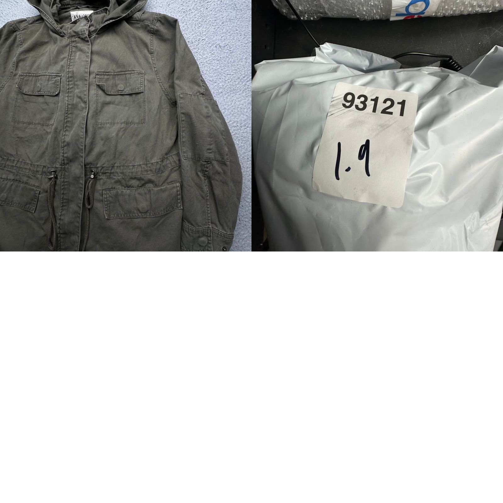 Vintage VINTAGE Ava & Viv Military Jacket Womens 1X Olive Green Pockets Coat Hooded Utility Jacket Size XL / US 12-14 / IT 48-50 - 9 Thumbnail