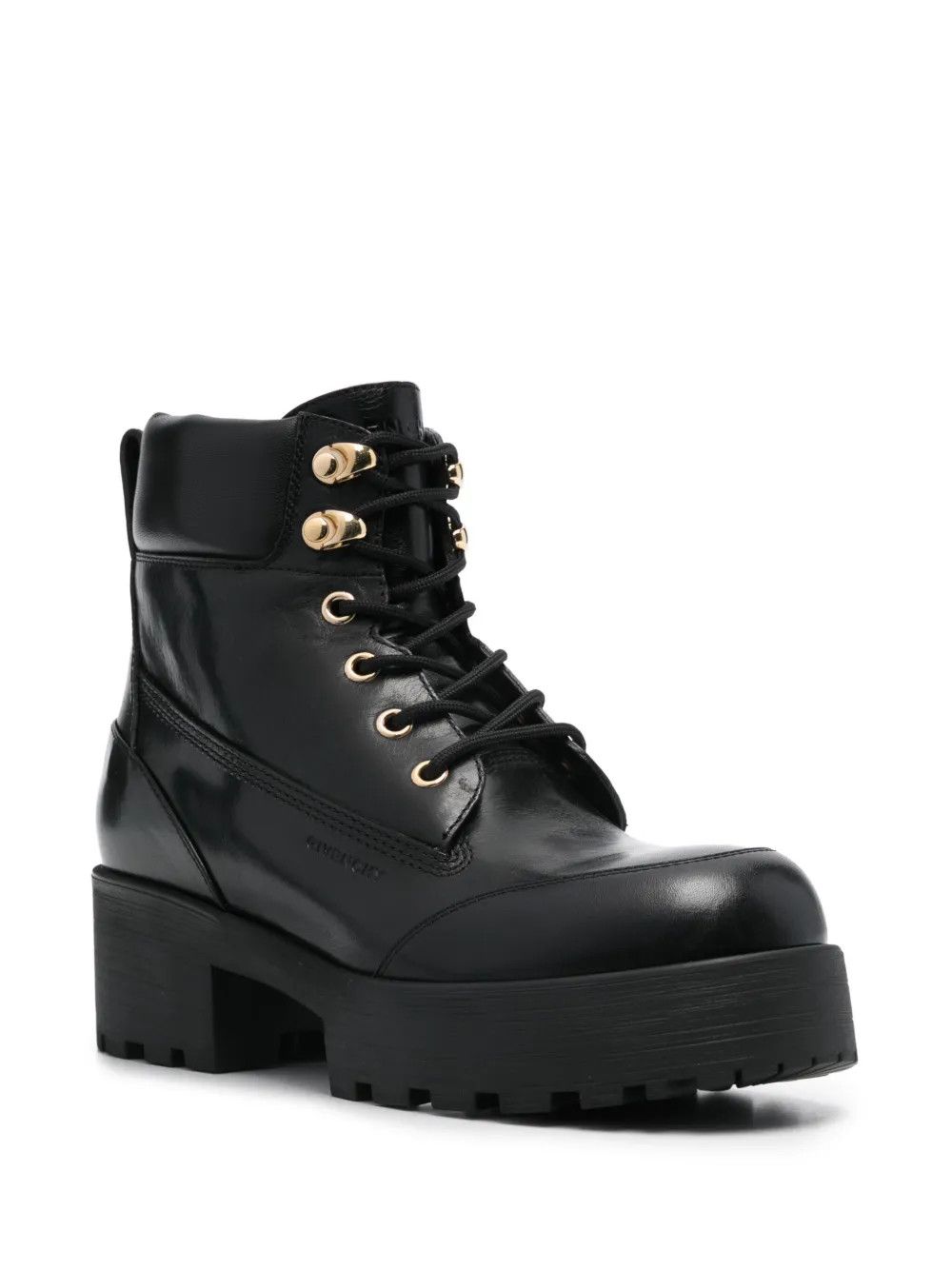 Givenchy o1w1db10525 Trekker Leather Lace-Up Hiker Boots in Black Size US 6 / IT 36 - 3 Thumbnail