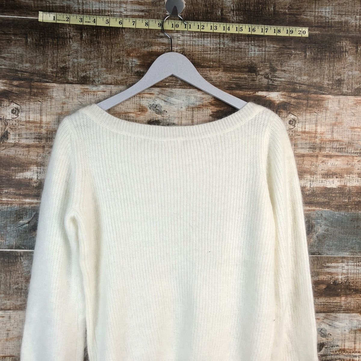 Homespun Knitwear × Japanese Brand DLL Je Chichi White mohair shaggy Knitwear #C043 Size M / US 6-8 / IT 42-44 - 12 Thumbnail