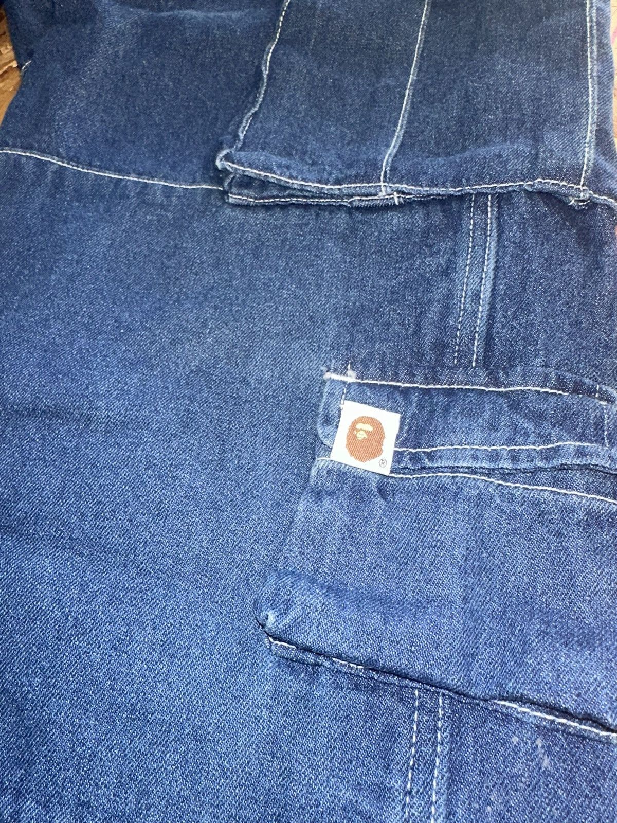 Bape Denim Cargo Pants Size US 36 / EU 52 - 2 Thumbnail