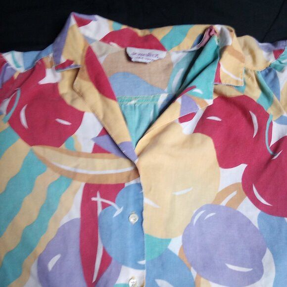 Sassafras Vintage Sassafras Fruits Hawaiian Shirt Petal Sleeve Size L / US 10 / IT 46 - 1 Thumbnail