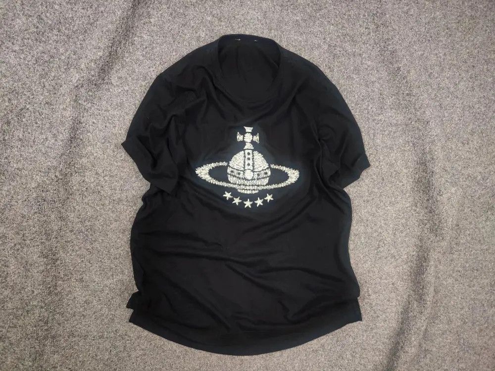 Vintage Vivienne Westwood Authentic Orb BIg Logo Black Mens T-Shirt Size US M / EU 48-50 / 2 - 1 Thumbnail