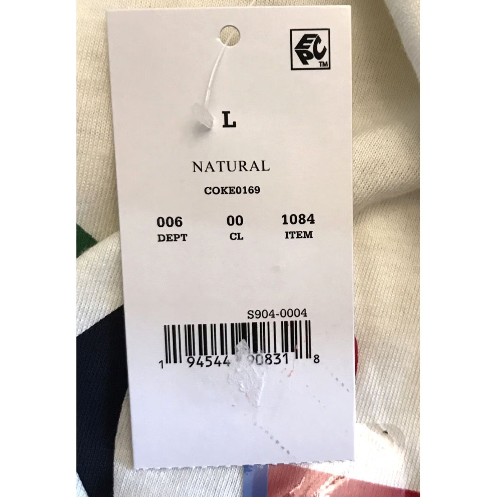 Vintage Coke coca cola shirt juniors LARGE Ivory beige graphic print t NWT new 1567 Size L / US 10 / IT 46 - 4 Thumbnail