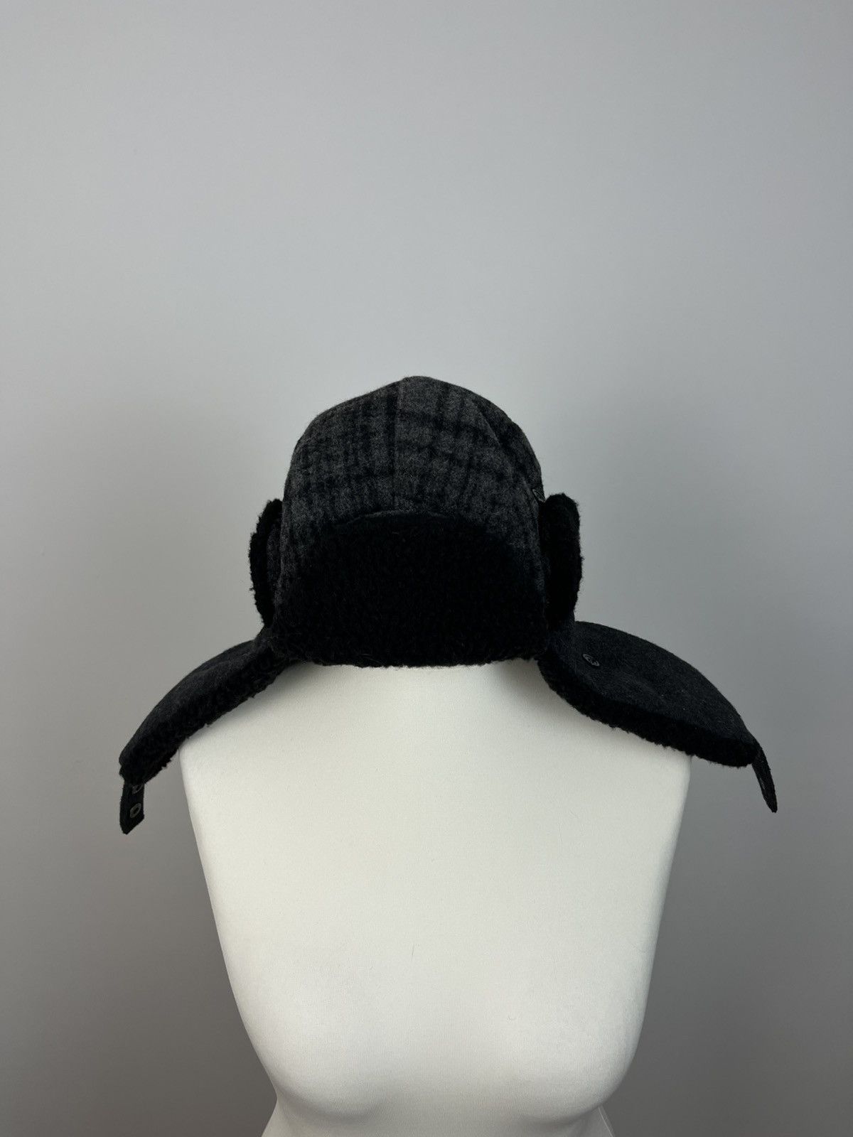 Levi's × Vintage Black Sherpa Flannel Ushanka Aviator Trapper Beanie Hat Size ONE SIZE - 5 Thumbnail