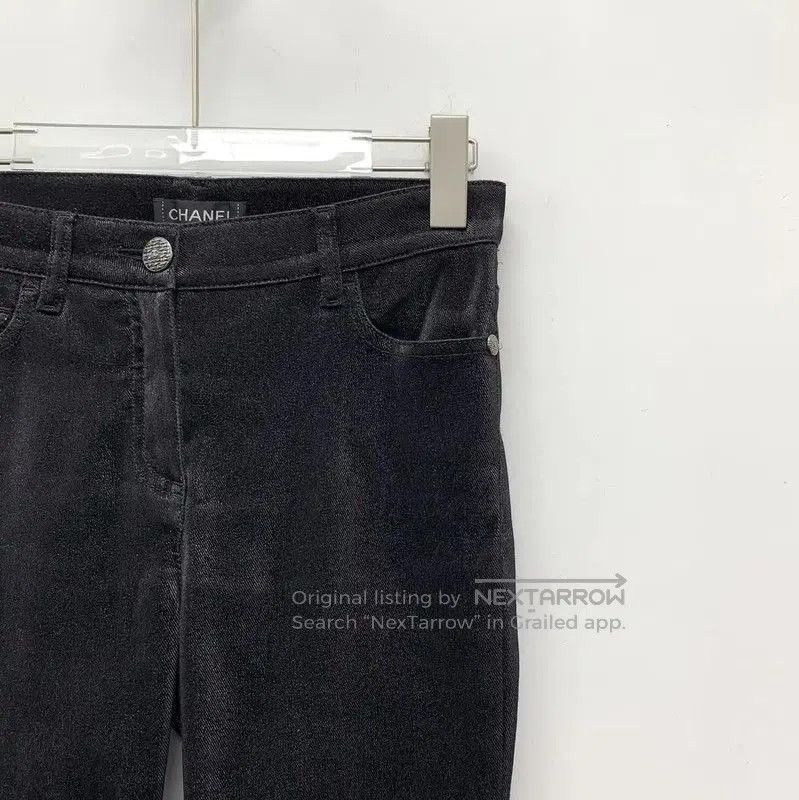Chanel Chanel Black Cotton Women's Jeans Size XS . Size 22" - 3 Thumbnail