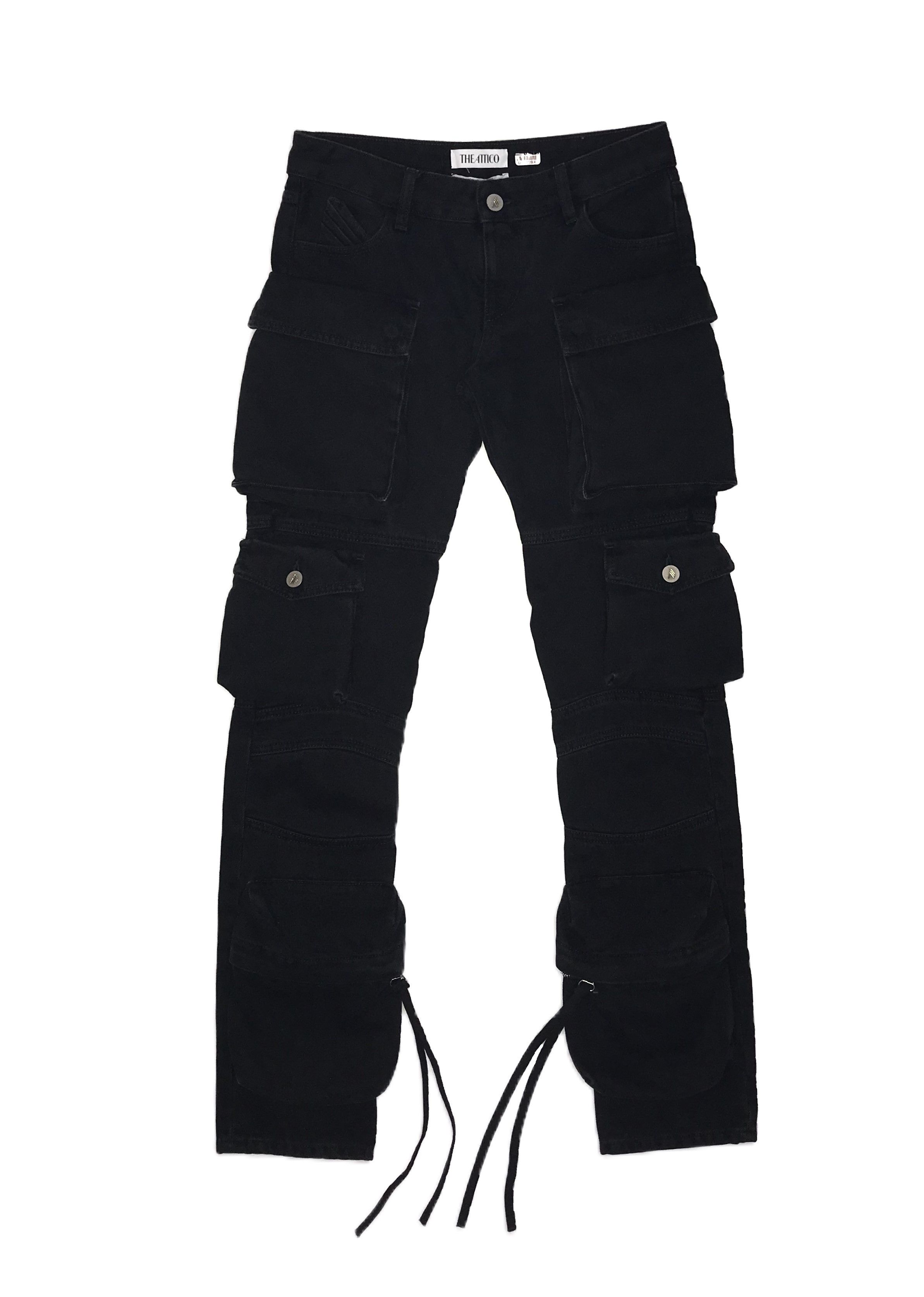 The Attico The Attico Womens Essie Jeans Cargo Black Size 25 Size 25" / US 0 / IT 36 - 1 Thumbnail