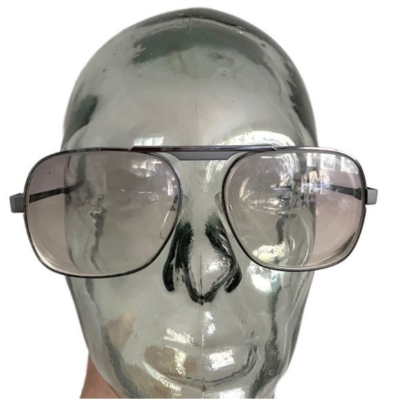 Silhouette × Vintage Vintage Rectangular Aviator Glasses Frames - 56mm, Unisex Size ONE SIZE - 2 Thumbnail