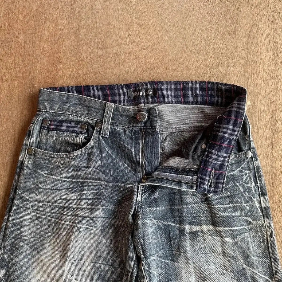 Seditionaries SICKS🔥MILD LIFE “SKULL BONES” Jeans Japan Plaid Denim Pants Size US 32 / EU 48 - 10 Thumbnail
