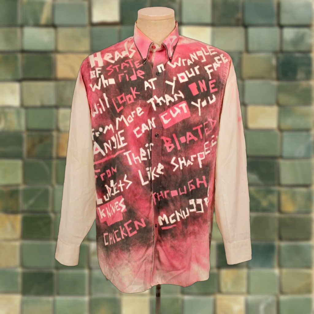 Vintage VINTAGE Men's VTG 90s Cake Band Fashion Nugget Song Lyrics Shirt Sz 16 34/35 1990s AOP Size US S / EU 44-46 / 1 - 1 Thumbnail