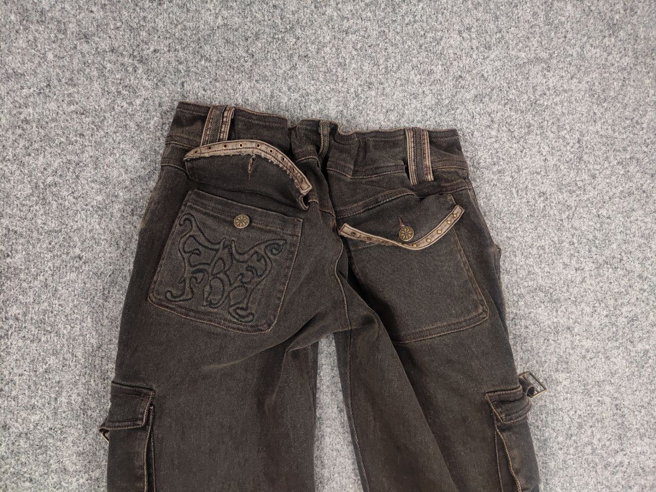 Le Grande Bleu (L.G.B.) Flowers Birds Market Pocket Bootcut Denim Jeans Vintage Size 30" / US 8 / IT 44 - 13 Thumbnail