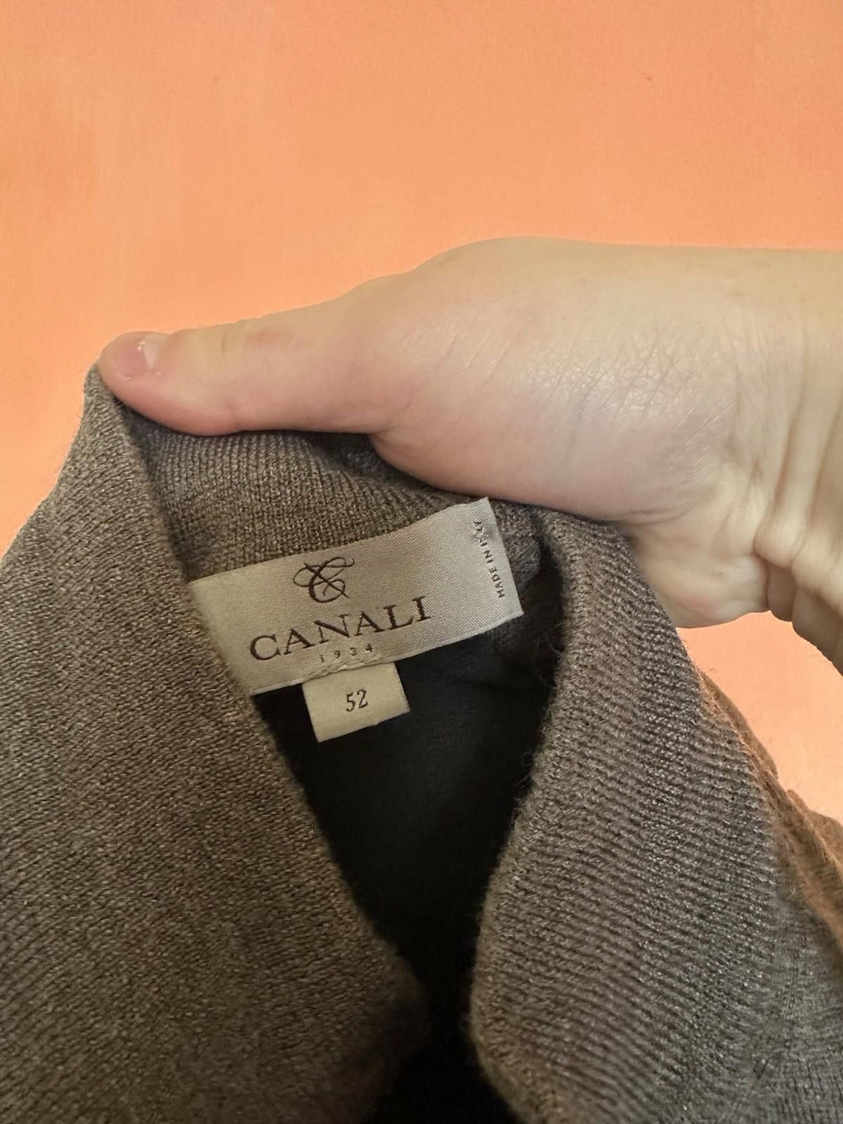 Canali Canali Sweater Men's size 52 Wool Cashmere Extrafine 1/4 Zip Size US L / EU 52-54 / 3 - 7 Thumbnail
