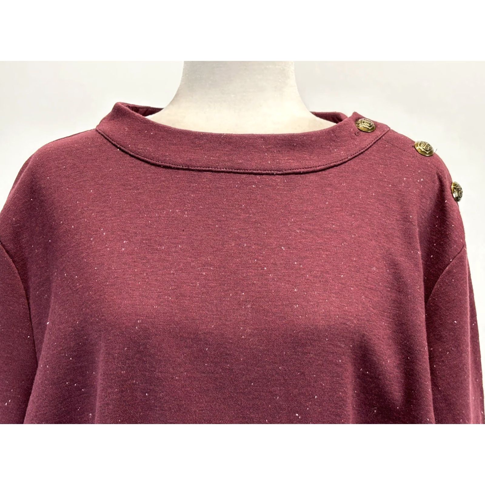 Talbots Talbots Dress Women 3X Plus Size Burgundy Shift Cotton Blend 3/4 Sleeve Knee Length Size XXL / US 16-18 / IT 52-54 - 5 Thumbnail