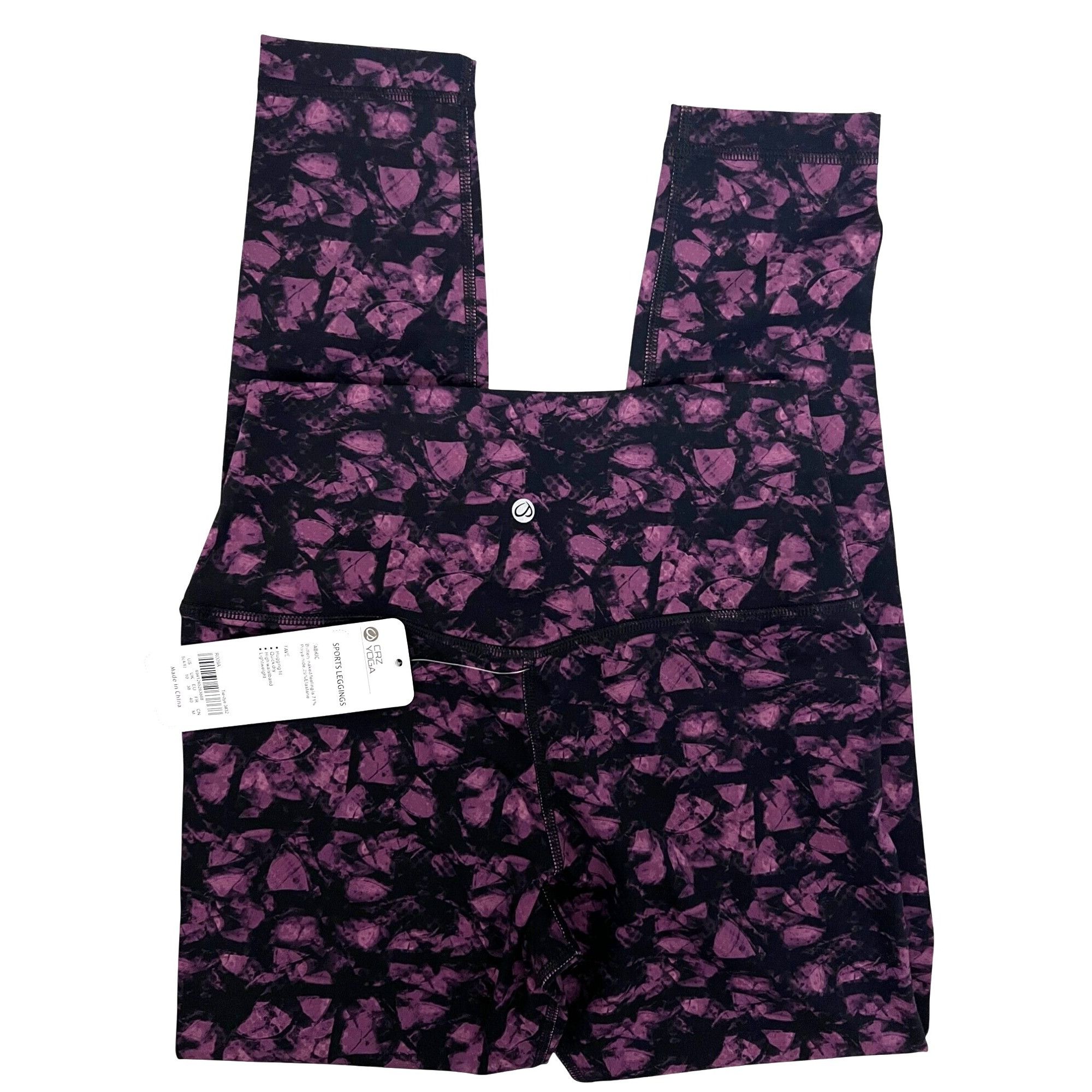 Designer CRZ Yoga Sports Womens Tie Dye Floral Leggings Small 4/6 Str Size 27" / US 4 / IT 40 - 3 Thumbnail