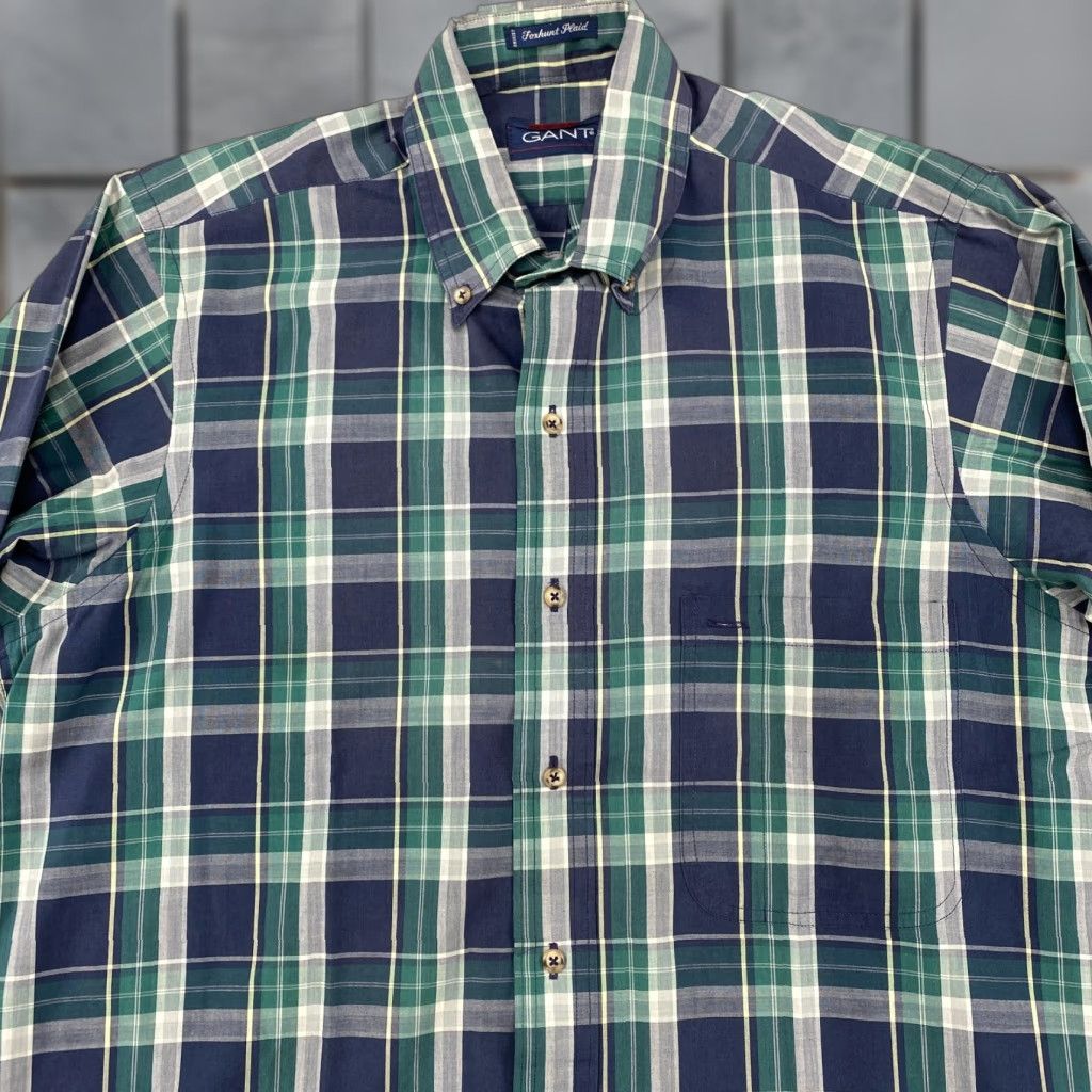 Gant GANT Foxhunt Plaid Shirt Mens Medium M Multicolor Button-Down Long Sleeve Pocket Shirt Size US M / EU 48-50 / 2 - 1 Thumbnail