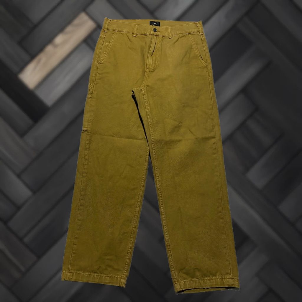 Obey Obey Carpenter Pants Mustard Yellow 30 Regular Canvas 5-Pocket Workwear Relaxed Straight Mens Size US 30 / EU 46 - 1 Thumbnail