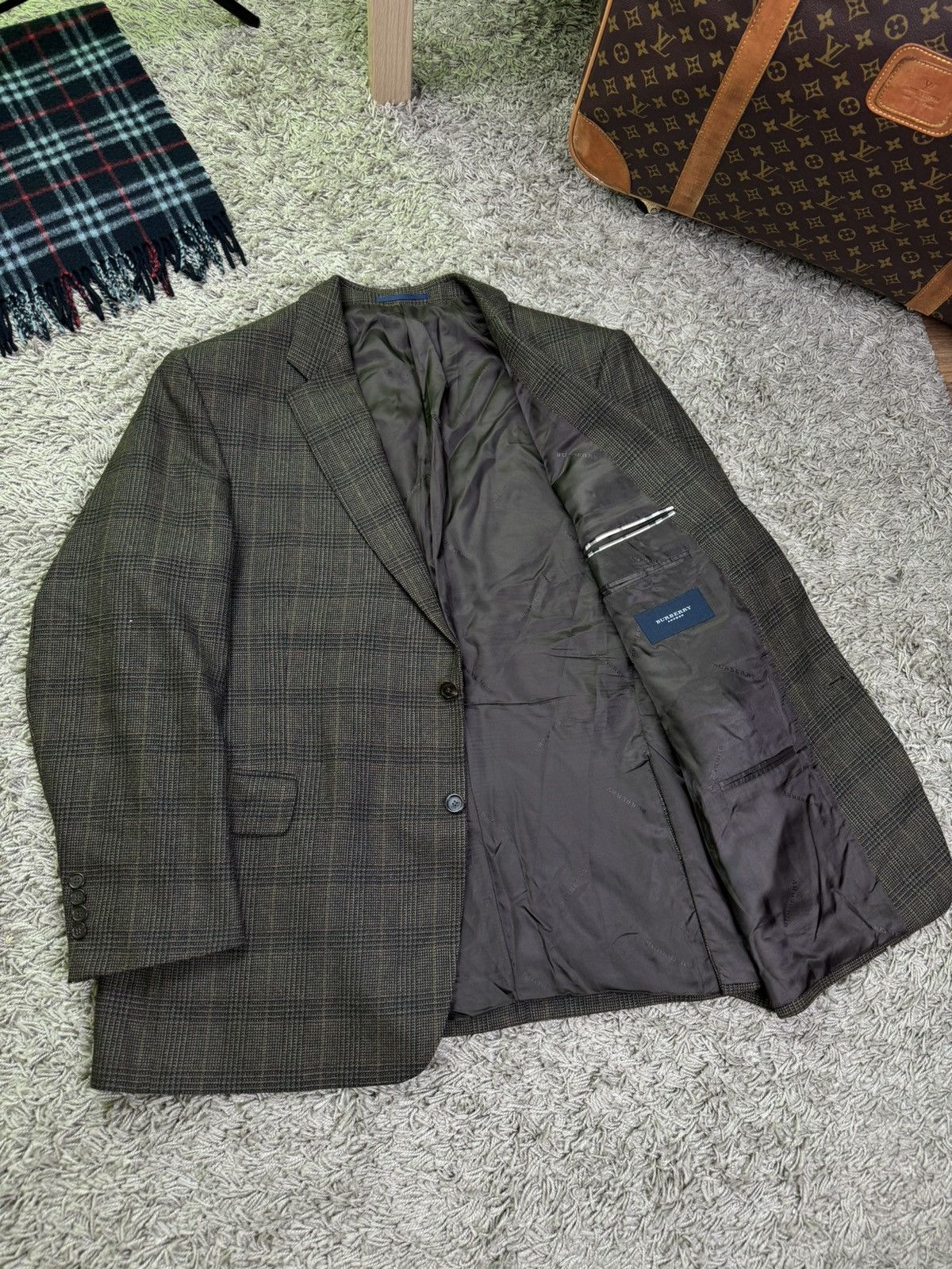 Burberry × Vintage Vintage wool blazer Burberry 90s original luxury item Size 50L - 2 Thumbnail