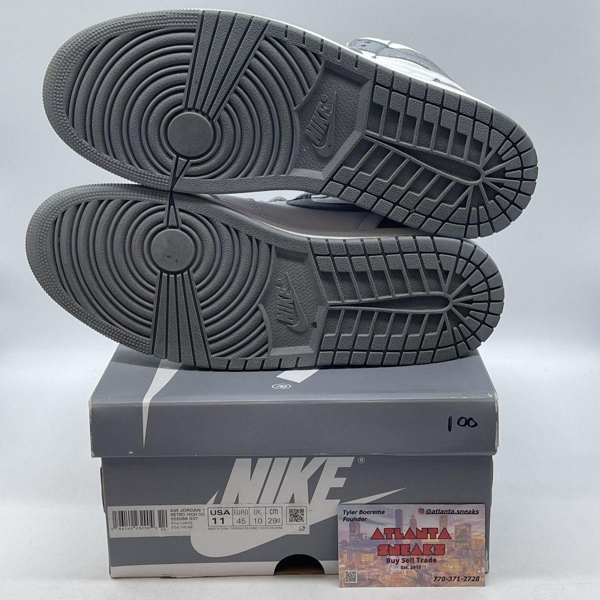 Jordan Brand Air Jordan 1 high stealth Size US 11 / EU 44 - 7 Thumbnail