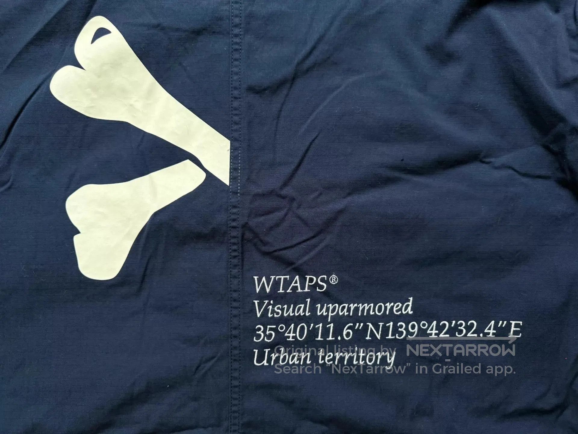 Wtaps Blue Button-Up Shirt with Graphic Print - Size M. Size US M / EU 48-50 / 2 - 6 Thumbnail