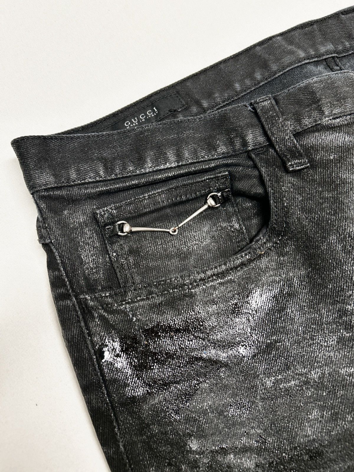 Gucci Gucci Horsebit Waxed Denim Jeans Size US 34 / EU 50 - 4 Thumbnail