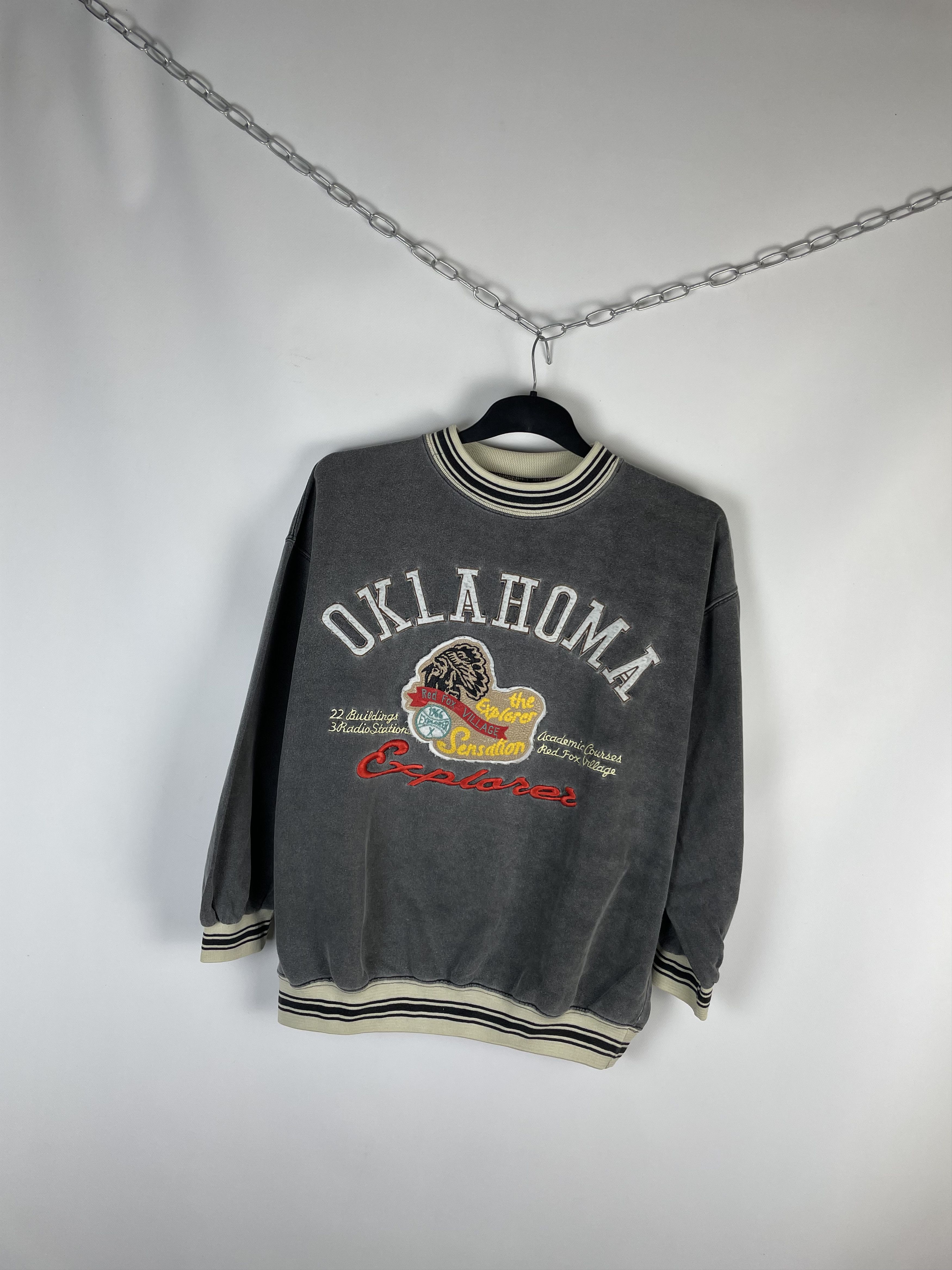 Vintage Vintage Oklahoma Sweatshirt 90s Size US M / EU 48-50 / 2 - 2 Thumbnail
