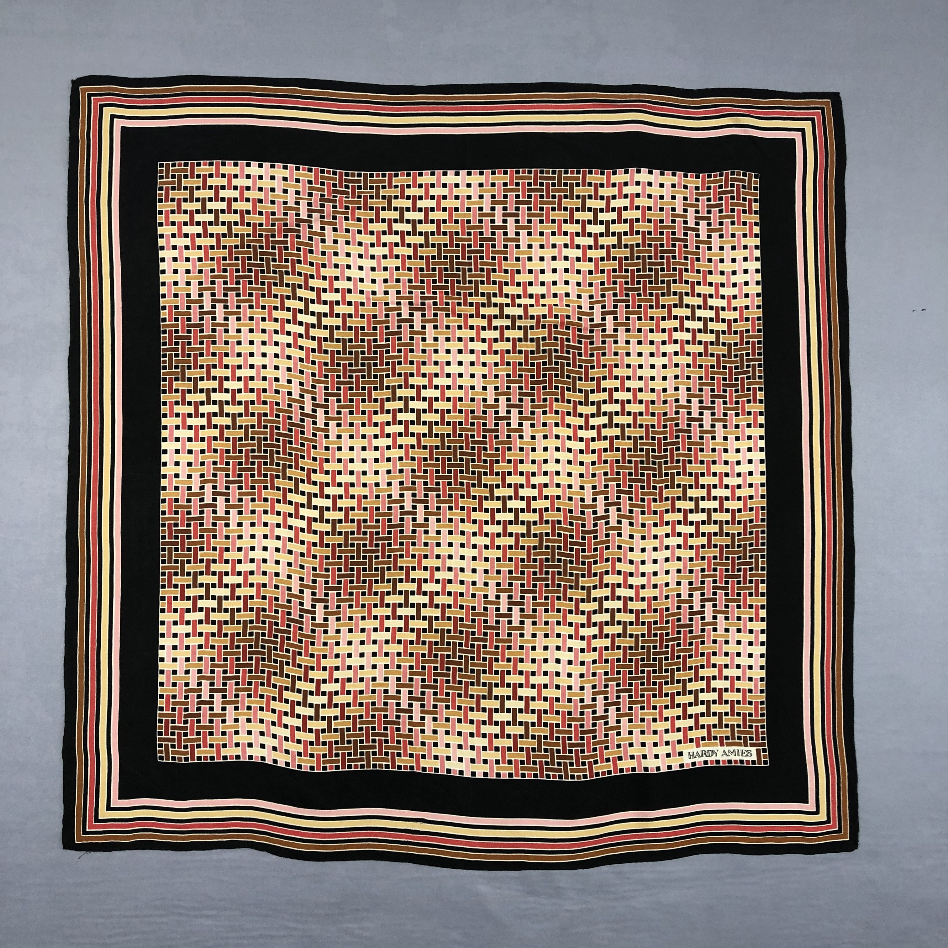 Hardy Amies × Vintage Vintage Hardy Amies SILK Scarf Twill Stole Wraps Scarves Size ONE SIZE - 1 Thumbnail