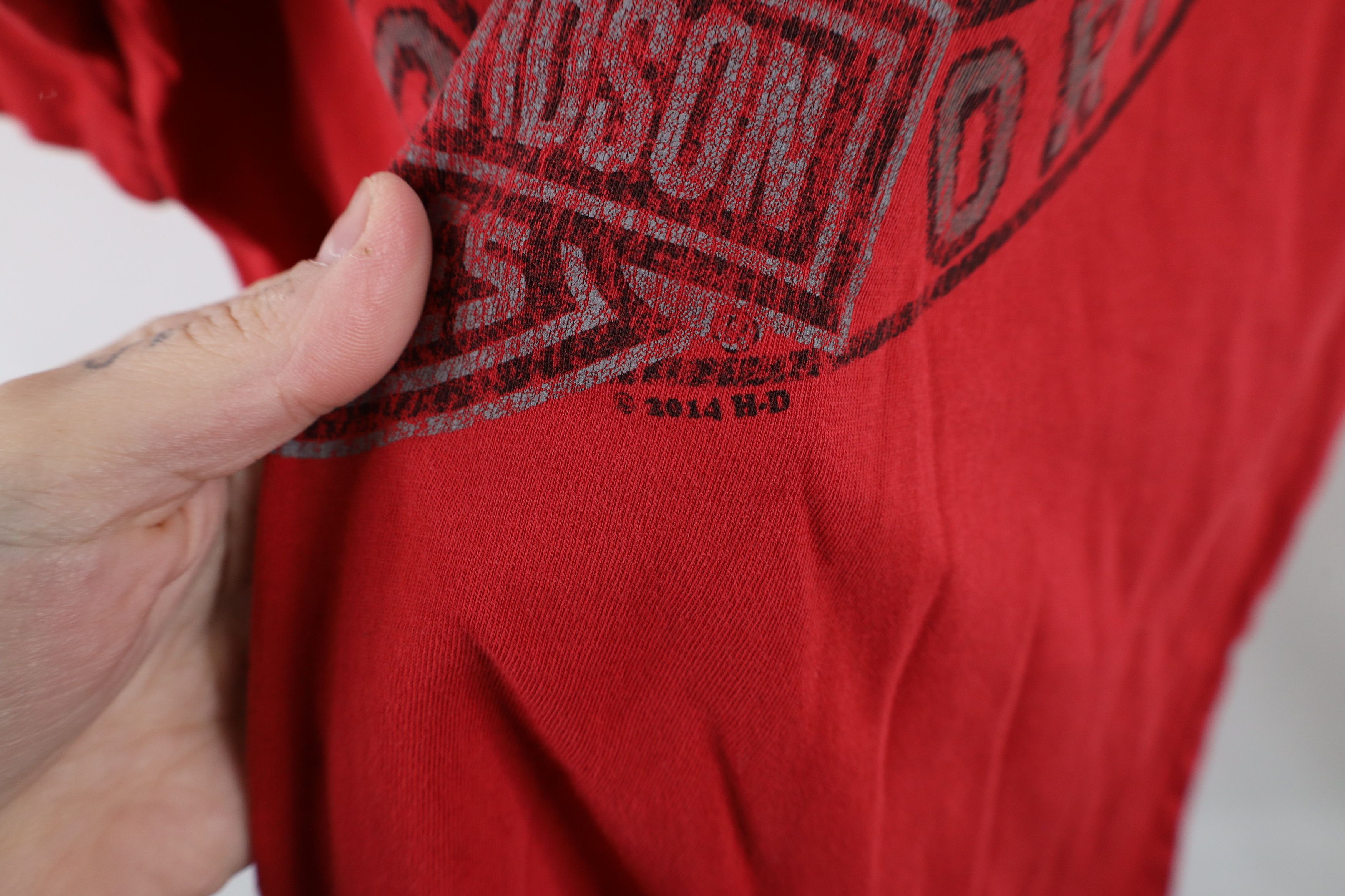 Harley Davidson × Vintage Vintage Y2K Harley Davidson Spell Out Eagle T-Shirt Red Size US XL / EU 56 / 4 - 6 Thumbnail