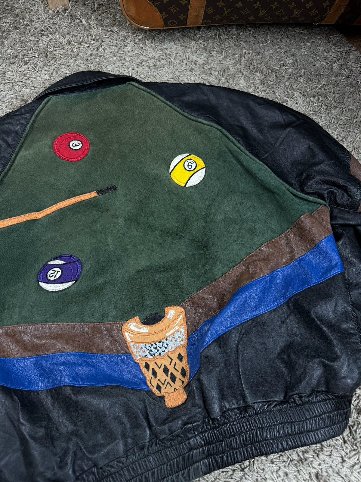 Vintage Vintage leather jacket bomber Billiard original casual item Size US XL / EU 56 / 4 - 2 Thumbnail