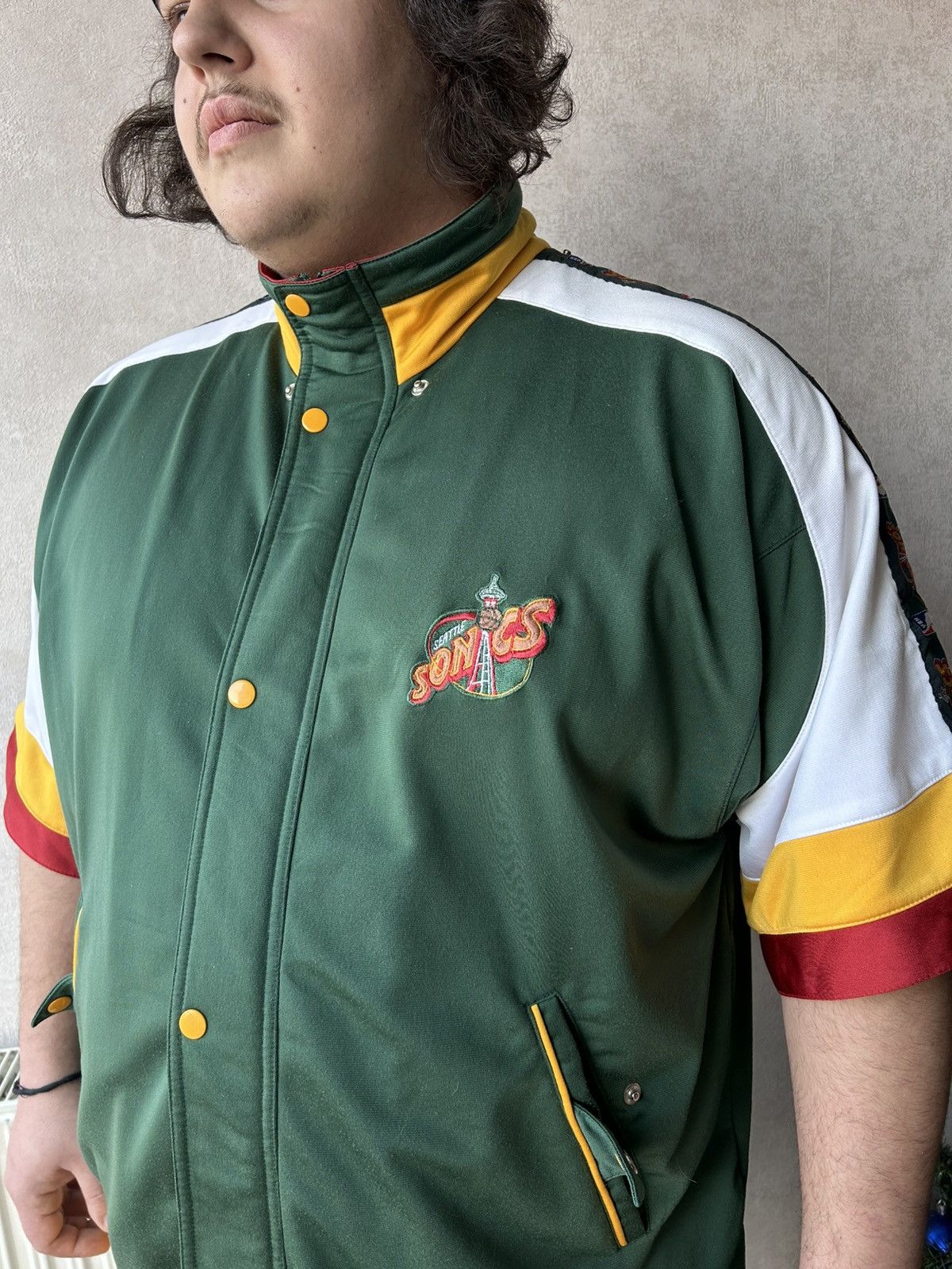 Champion Y2K 90s NBA Champion Seattle Supersonics Warm up Suit Size US XL / EU 56 / 4 - 5 Thumbnail