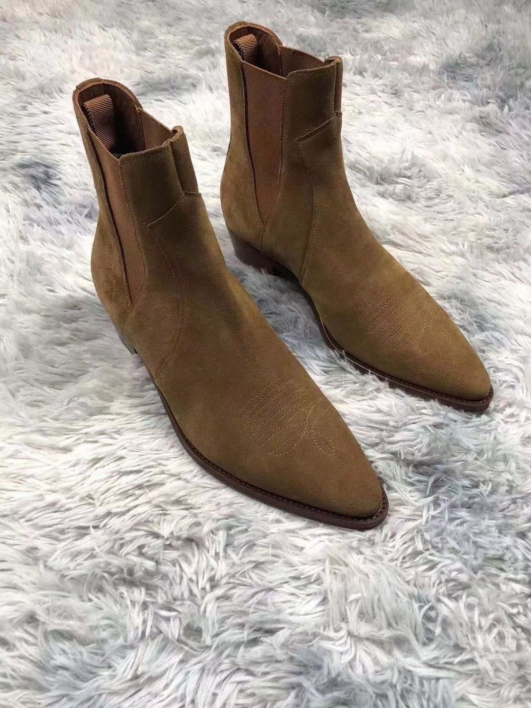 Celine × Hedi Slimane FW20 Camargue Western Chelsea Boots sz40/41.5 Size US 8.5 / EU 41-42 - 3 Thumbnail