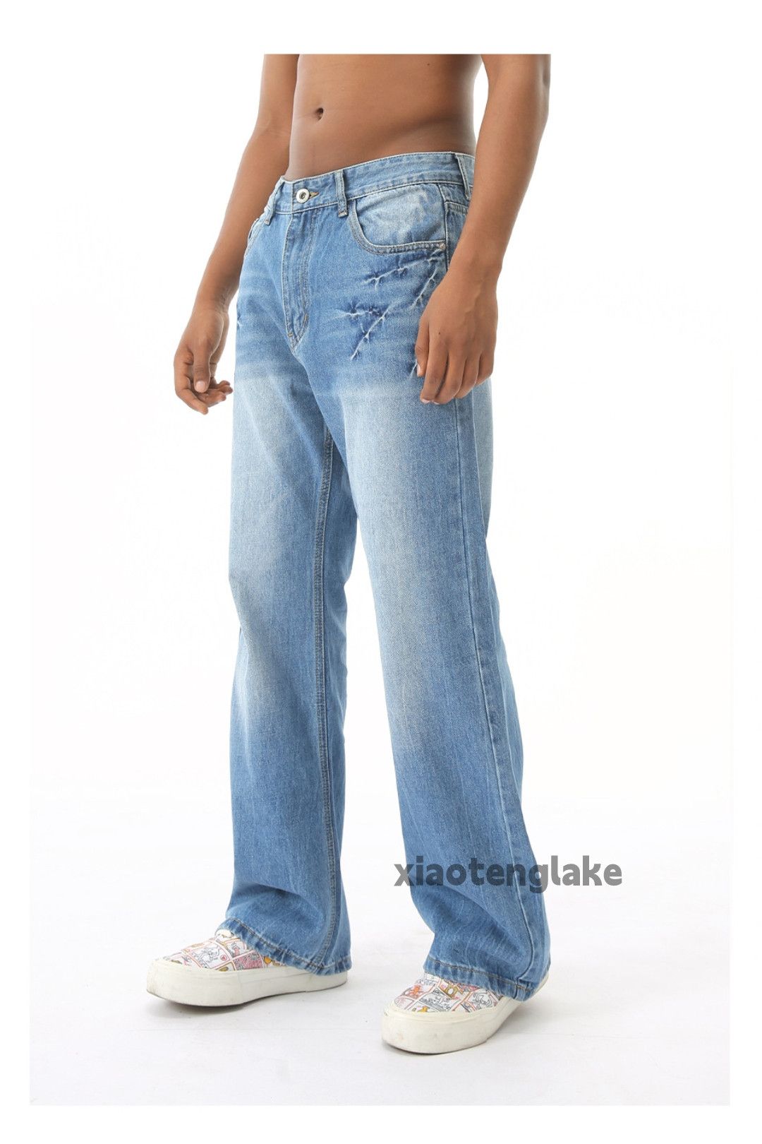 Jean zx vintage washed faded distressed punk yuppie jeans Size US 28 / EU 44 - 8 Thumbnail