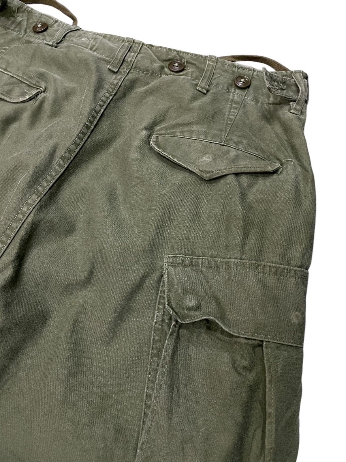 Vintage 50s Vintage WW2 US Military M-1951 Cargo Trousers Baggy Size US 32 / EU 48 - 17 Thumbnail