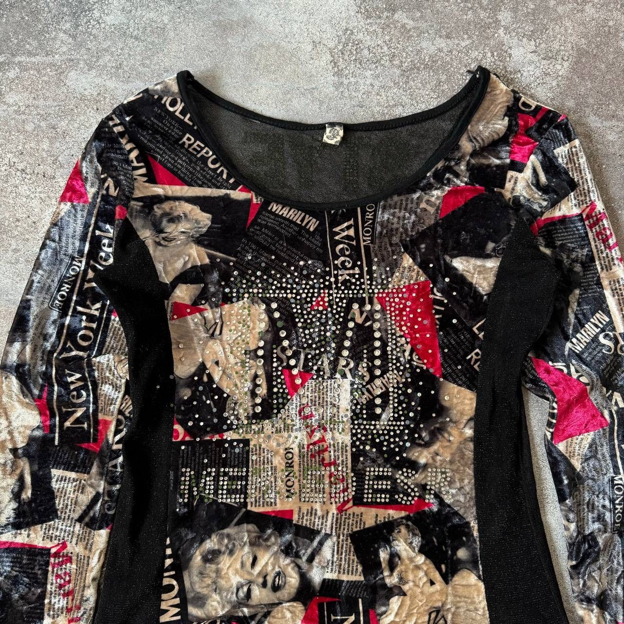 Hysteric Glamour Marilyn Monroe Y2K Mesh Long Sleeve like Jean Paul Gaultier Size M / US 6-8 / IT 42-44 - 2 Thumbnail