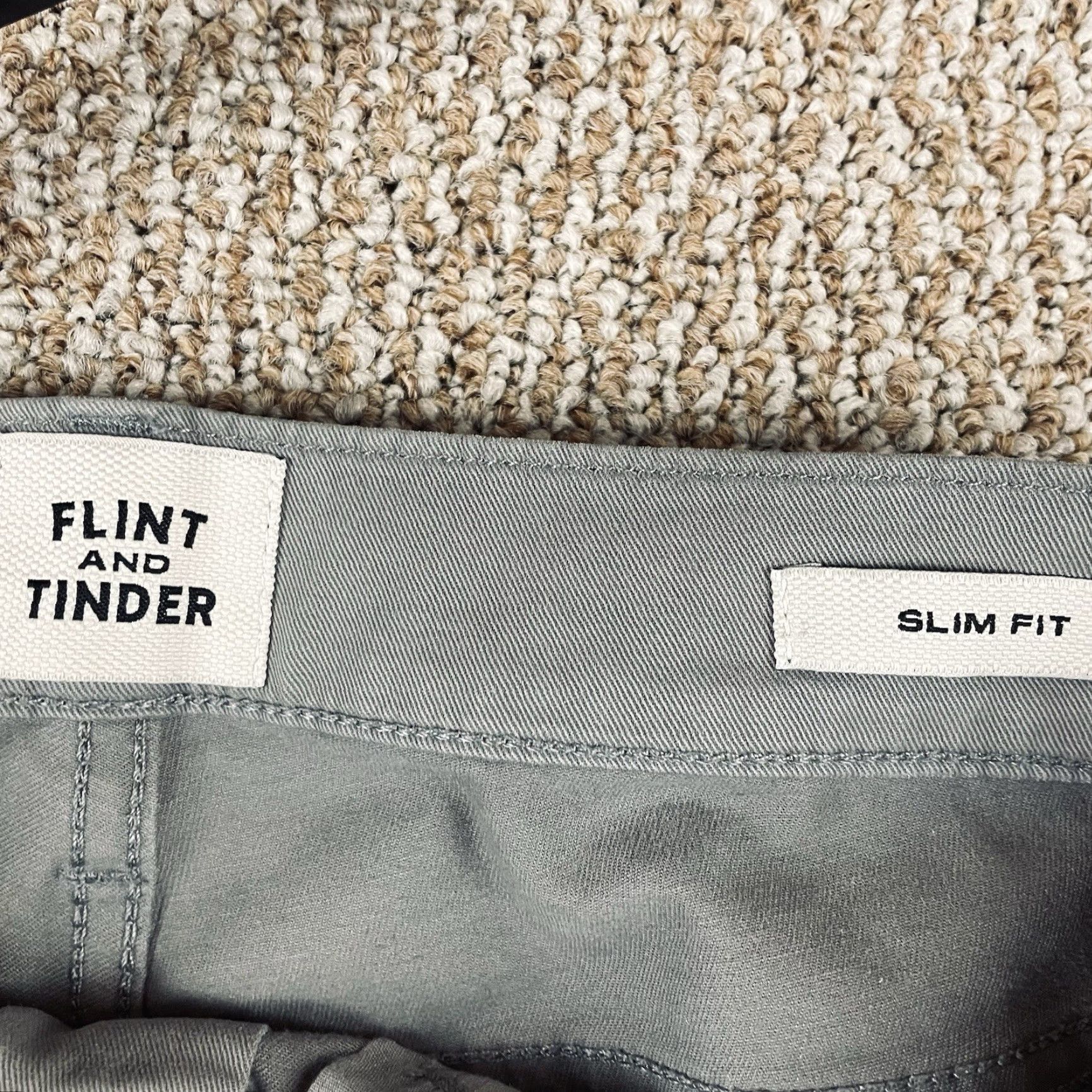 Vintage Flint & Tinder Pants Slim Fit Cotton Spandex Chino 32x32 Gray Men's Regular Straight 30 Inseam Preppy City USA Size US 32 / EU 48 - 5 Thumbnail