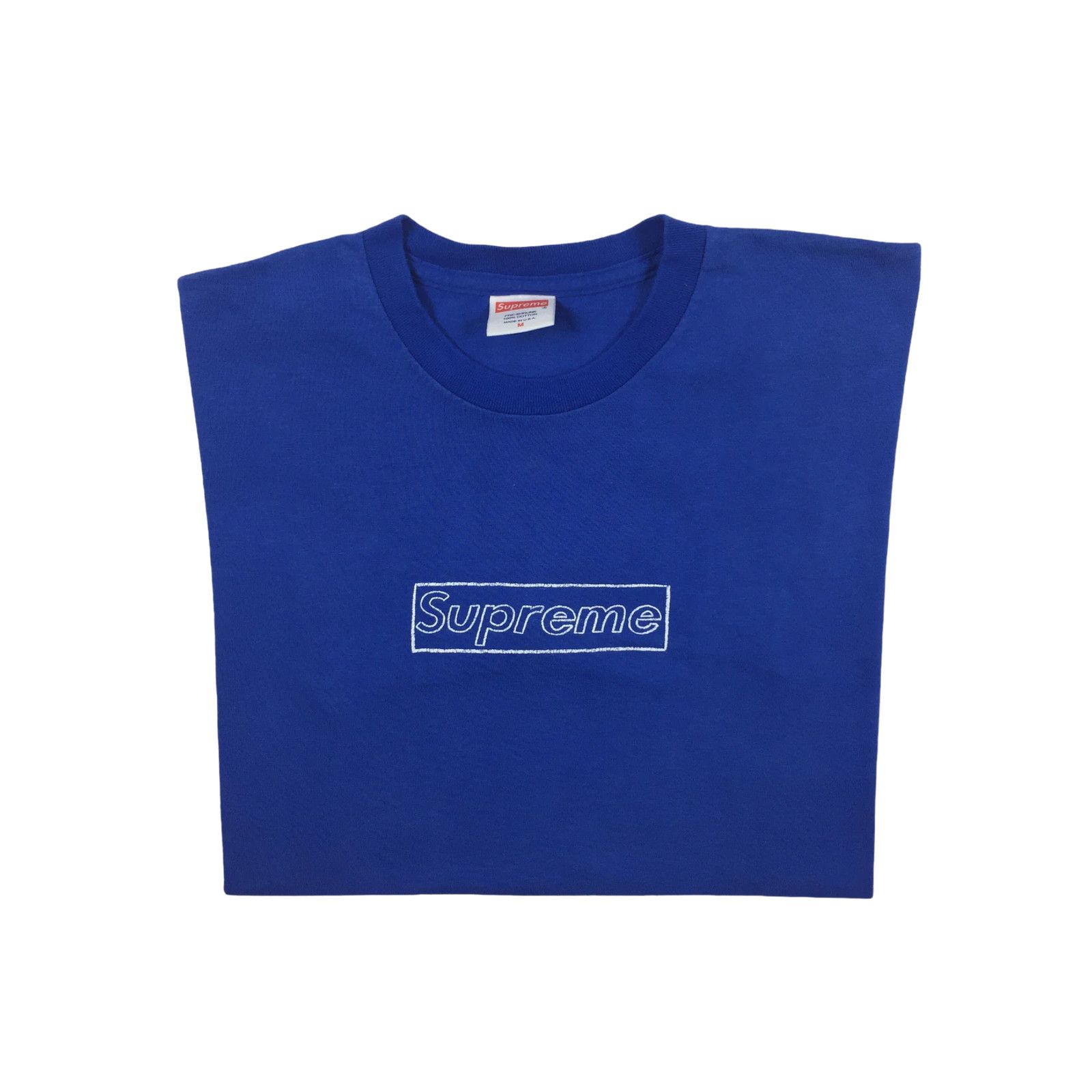 Supreme 2002 Supreme KAWS Blue Box Logo Tee Size US M / EU 48-50 / 2 - 1 Thumbnail