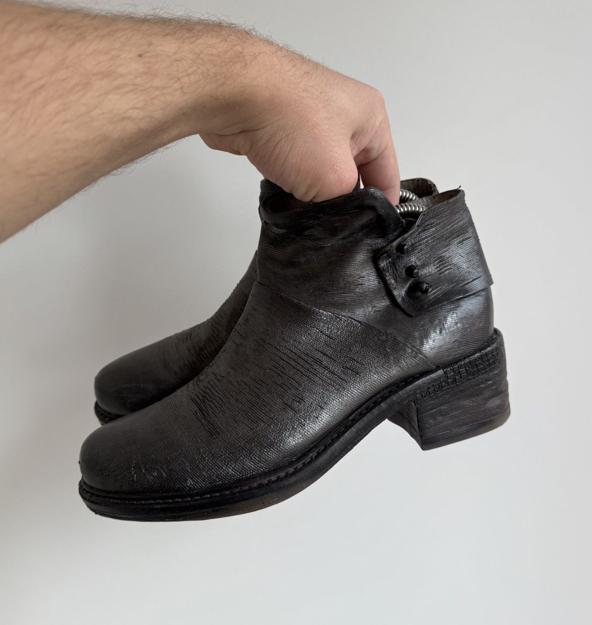 A.S.98 A.S. 98 Airstep Gray Leather Ankle Zipper Boots Size US 9 / IT 39 - 5 Thumbnail