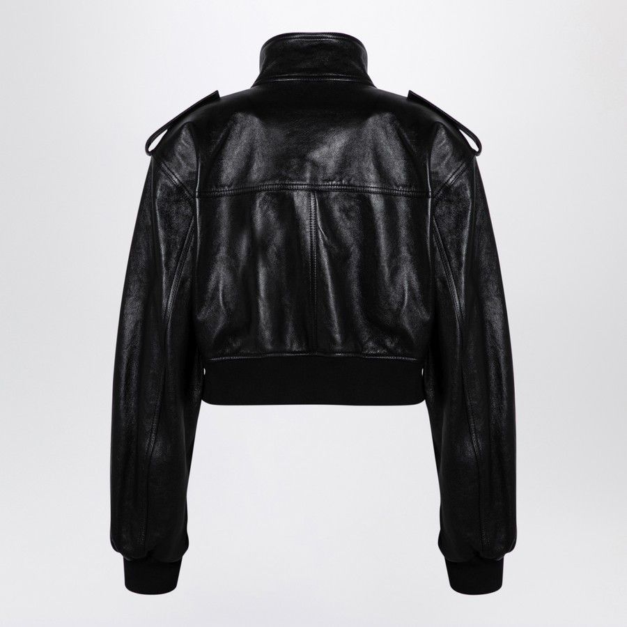 KHAITE o1d2blof0824 Kember Leather Jacket in Black Size S / US 4 / IT 40 - 2 Thumbnail
