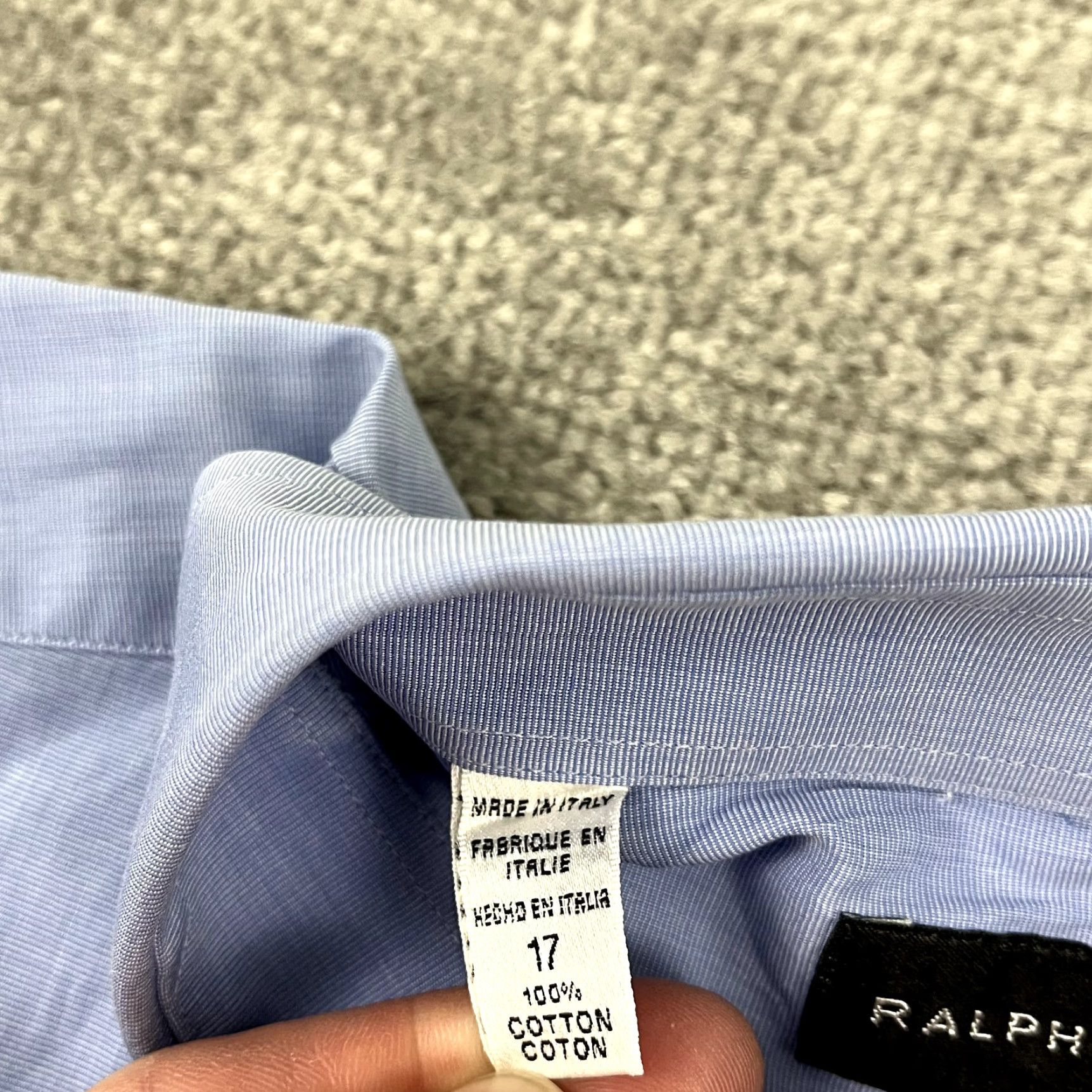 Ralph Lauren Ralph Lauren Black Label Shirt Mens 17 Blue Dress Shirt Cotton Button Up Preppy Size 46R - 3 Thumbnail