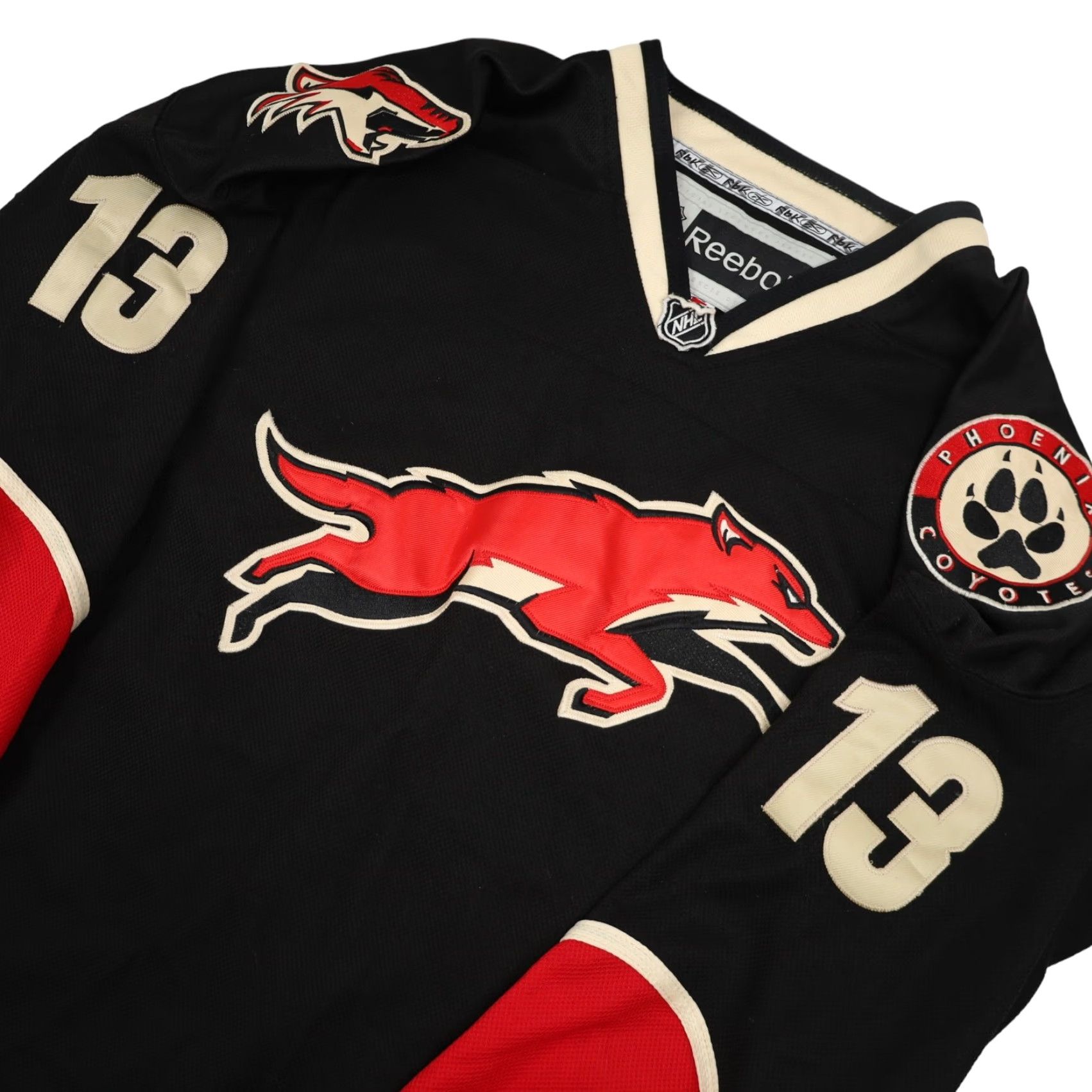 Reebok VINTAGE Reebok Phoenix Coyotes #13 Jordan Jersey Black Shirt 2XL Adult Mens Size US XXL / EU 58 / 5 - 2 Thumbnail