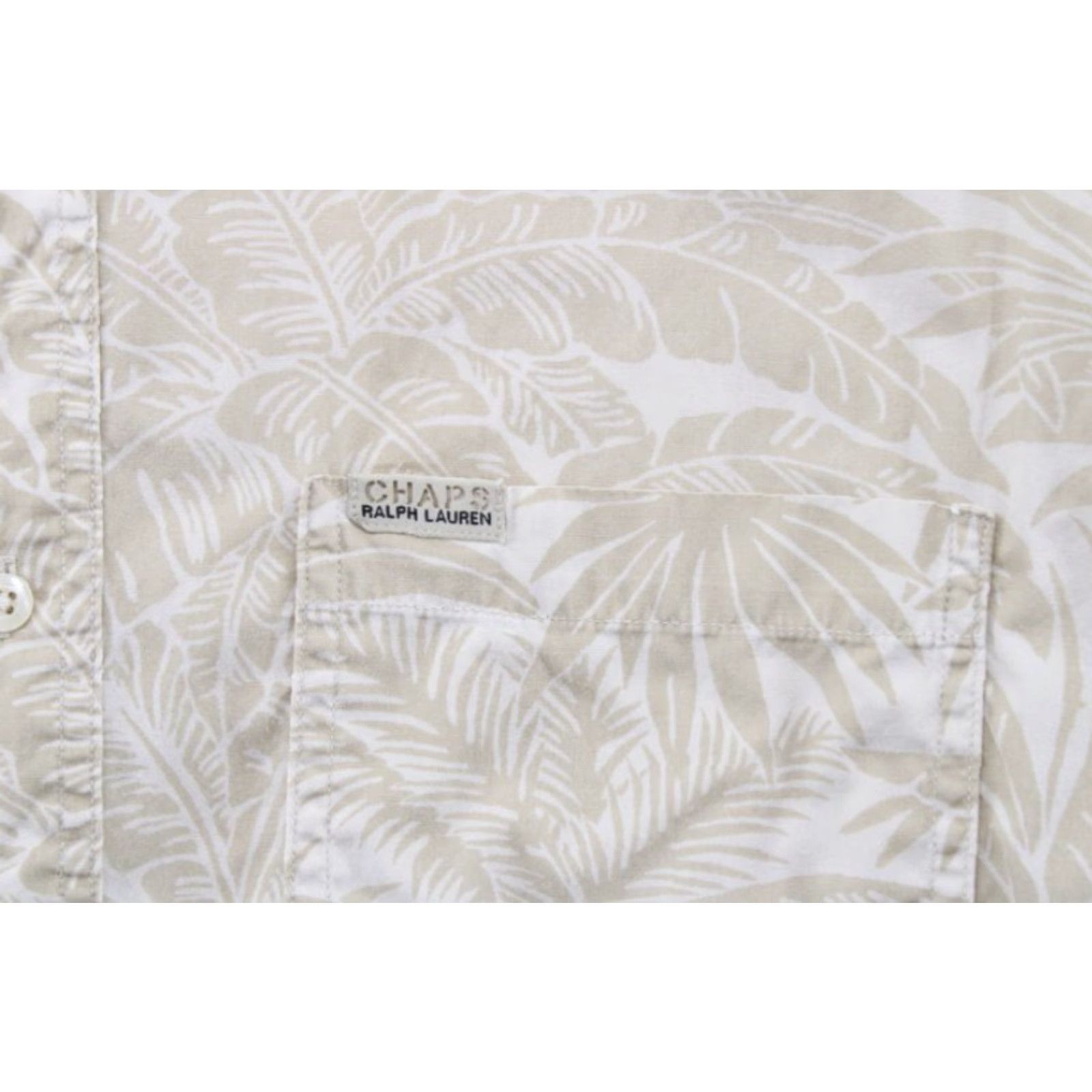 Chaps VTG Chaps Ralph Lauren Shirt Men's L Beige Hawaiian Floral Cotton Short Sleeve Size US L / EU 52-54 / 3 - 2 Thumbnail