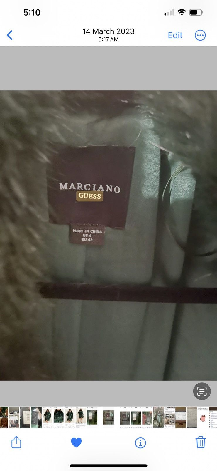 Guess Gorgeous Marciano Green Matilda Faux Fur Size L / US 10 / IT 46 - 6 Thumbnail