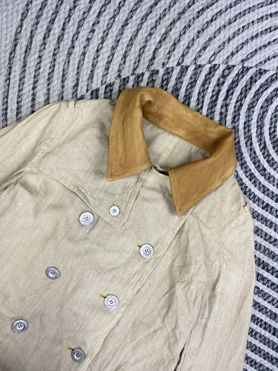 Japanese Brand Vintage Robes & Confections Leather Collar Long Jacket Size US M / EU 48-50 / 2 - 8 Thumbnail