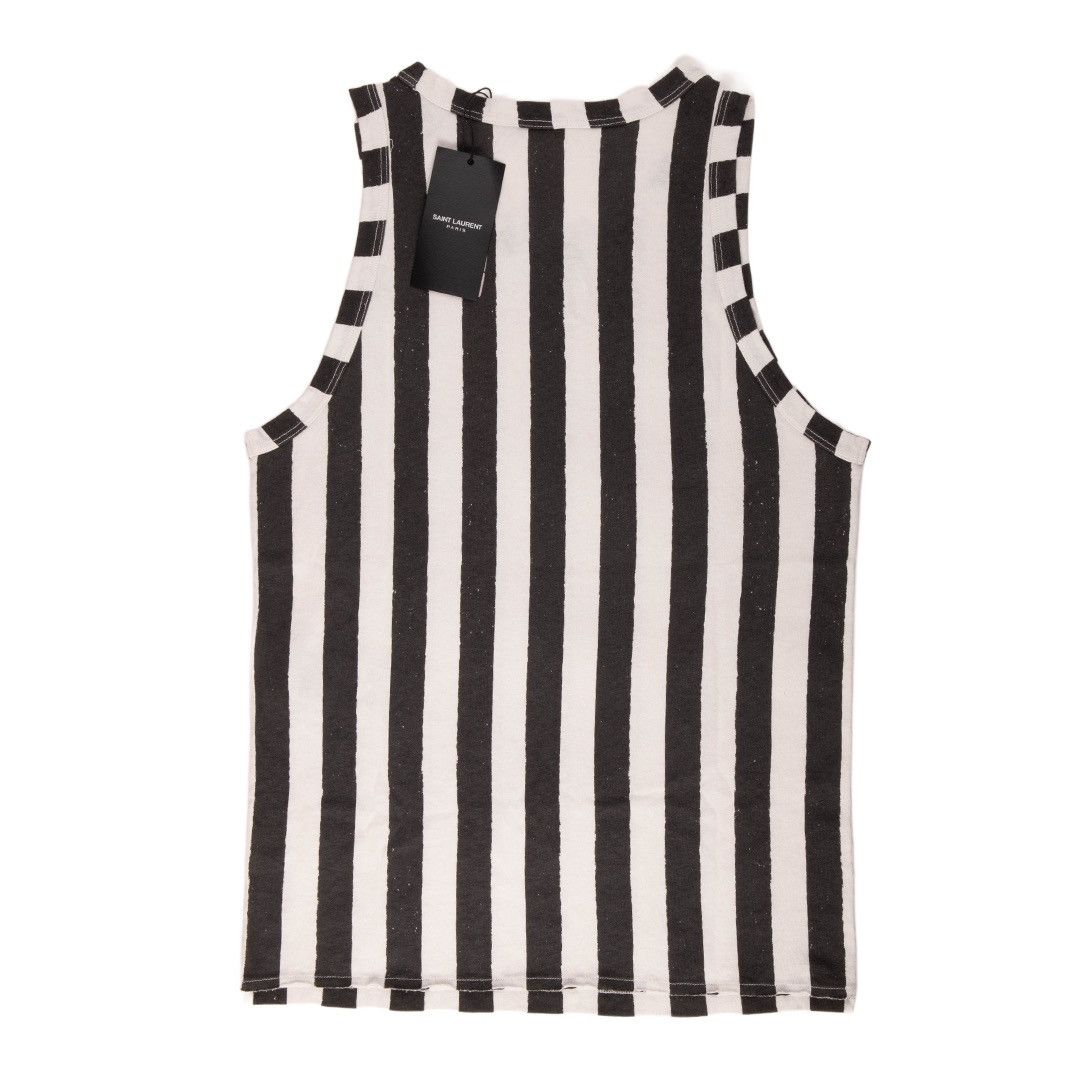 Saint Laurent Paris saint laurent black and white stripes distressed tank Size US S / EU 44-46 / 1 - 2 Thumbnail