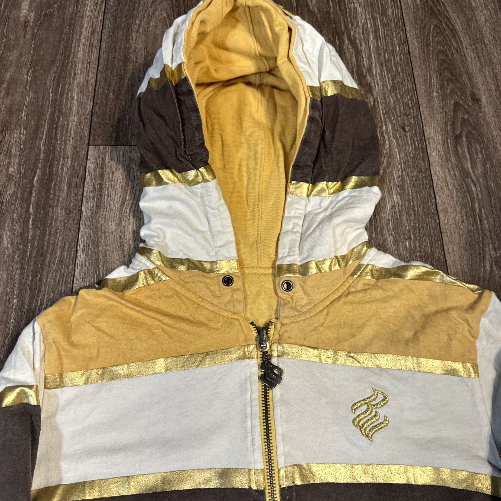 Rocawear VINTAGE Rocawear Hoodie S Women Yellow Full Zip 18” Pit to Pit 24” Length Reversible Cyber Grunge Hip Hop S-M Size S / US 4 / IT 40 - 2 Thumbnail
