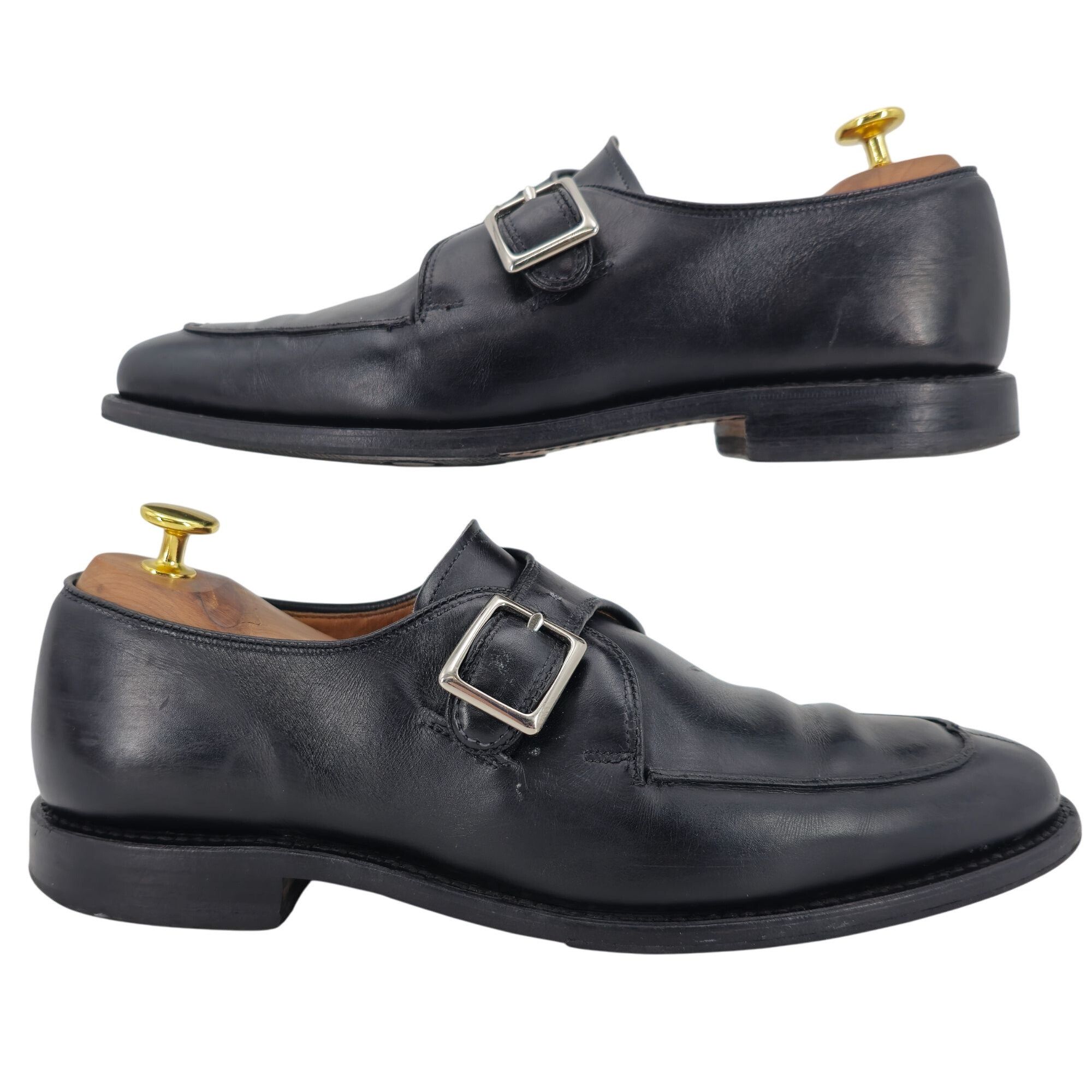 Allen Edmonds Allen Edmonds Men's 9B Black Calf Leather Dress Shoes Thayer Size US 9 / EU 42 - 4 Thumbnail