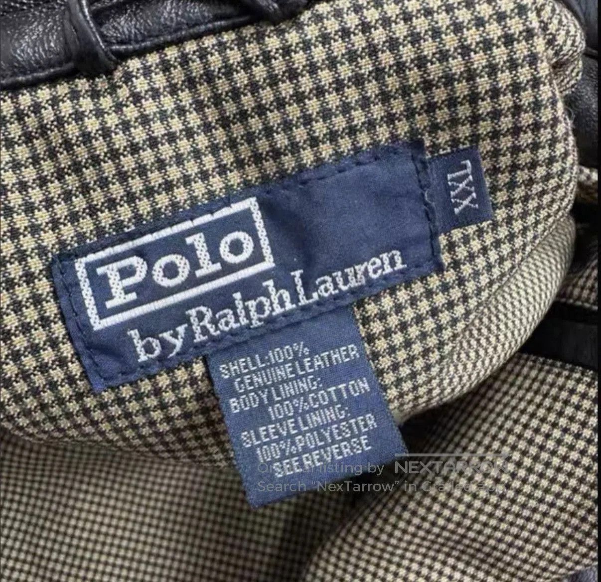 Polo Ralph Lauren Black Leather Jacket with Collar and Zip Closure. Size US XXL / EU 58 / 5 - 9 Thumbnail