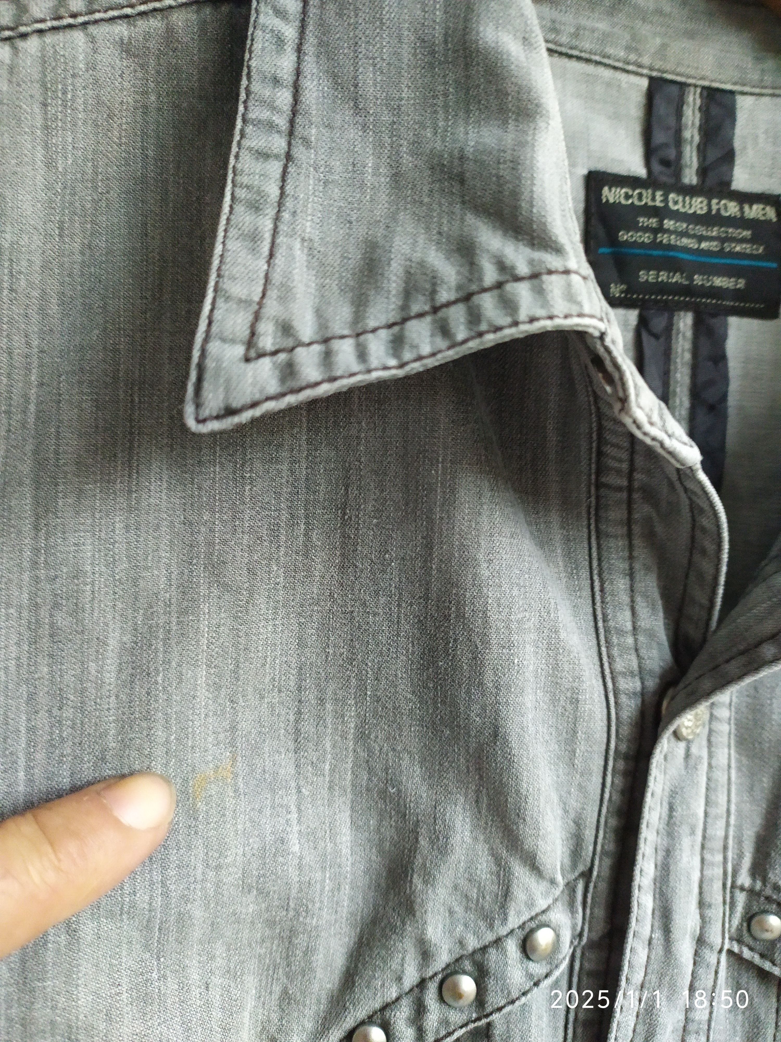 If Six Was Nine × Japanese Brand × Le Grande Bleu (L.G.B.) Japanese Nicole Club For Men ButtonUp Shirt Jeans Style Size US M / EU 48-50 / 2 - 10 Thumbnail
