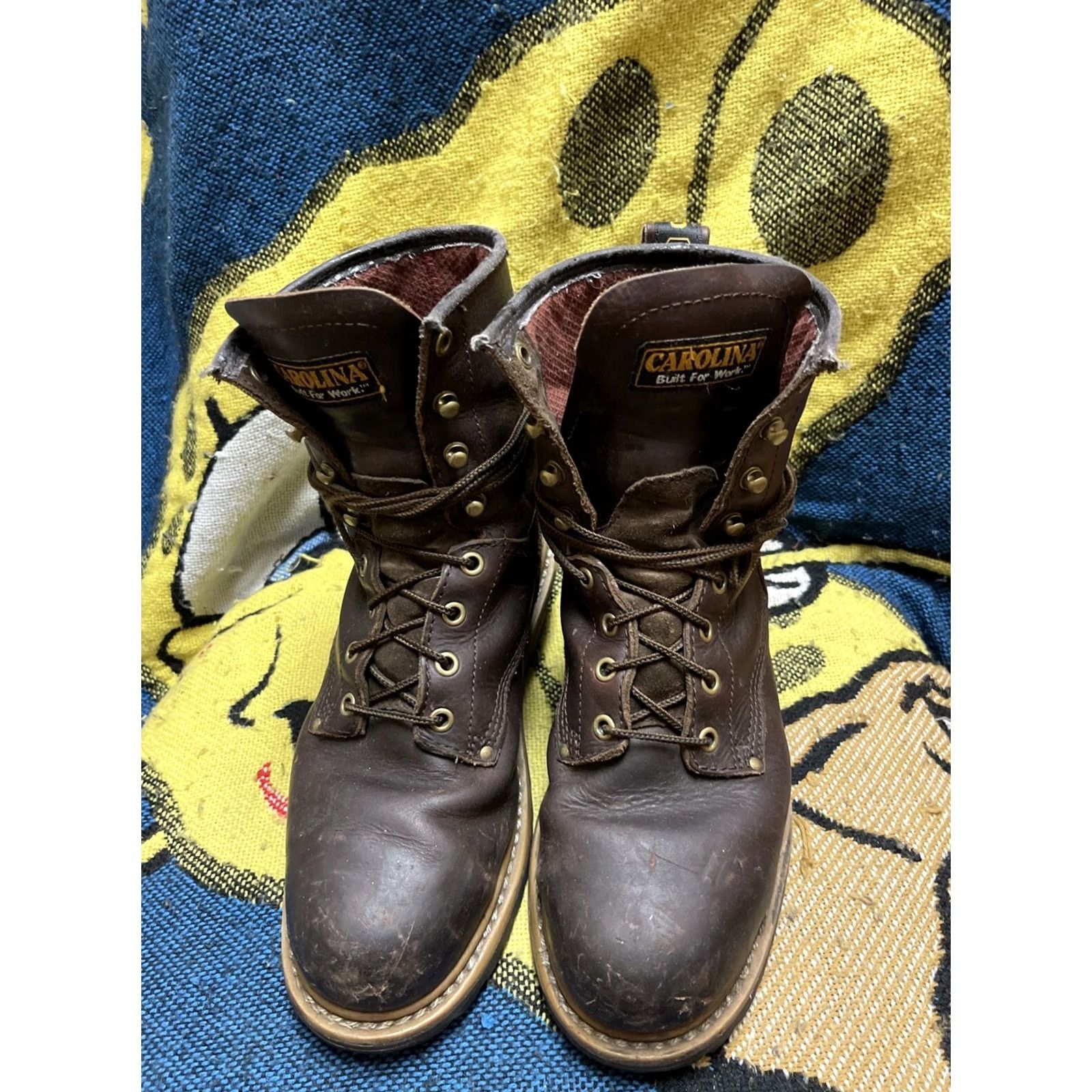 Vintage Carolina Men’s Brown Leather Logger Work Boots Size US 9 Carolina Men main image 4