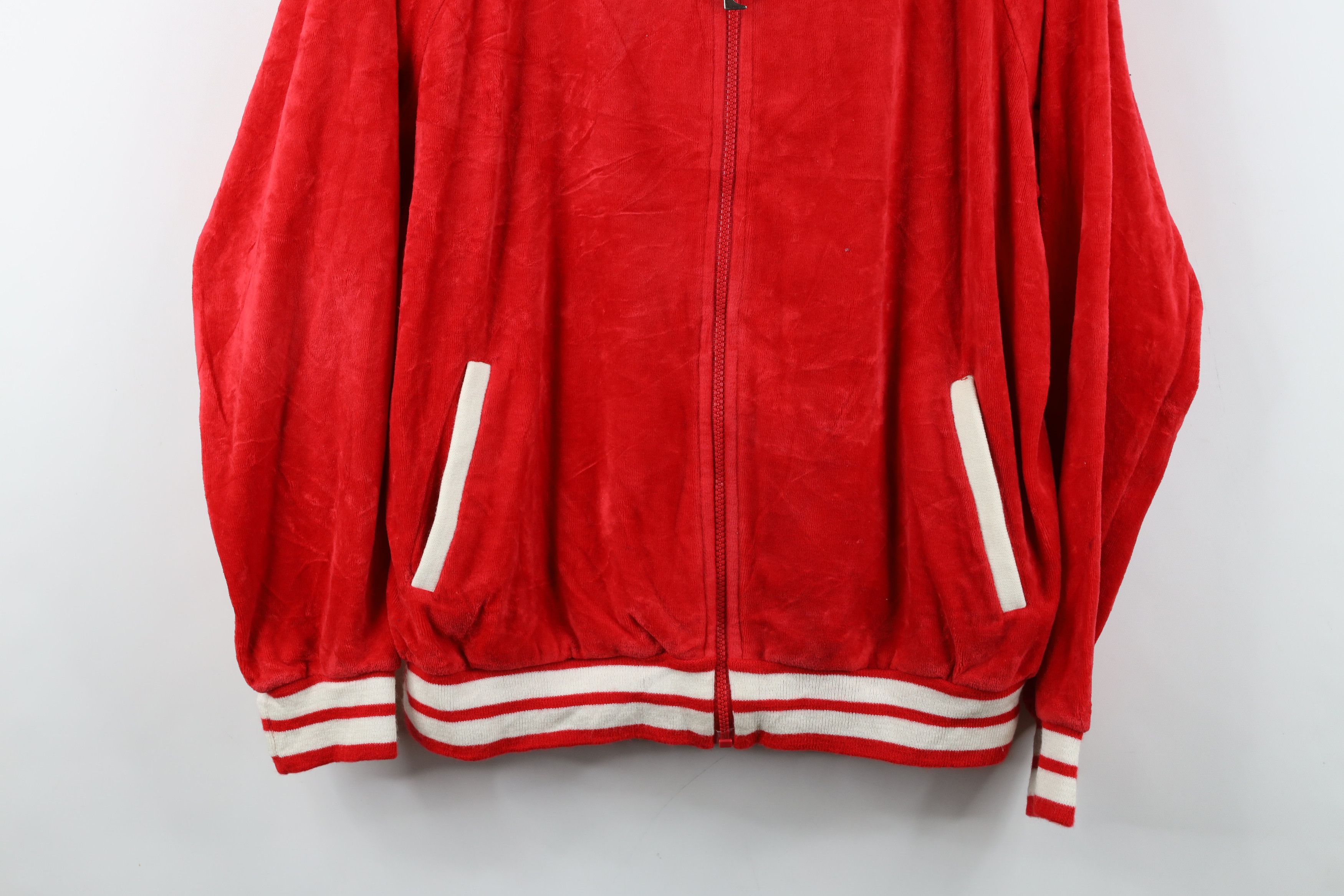 Pierre Cardin Vintage 70s Pierre Cardin Velvet Velour Track Jacket USA Size US L / EU 52-54 / 3 - 3 Thumbnail