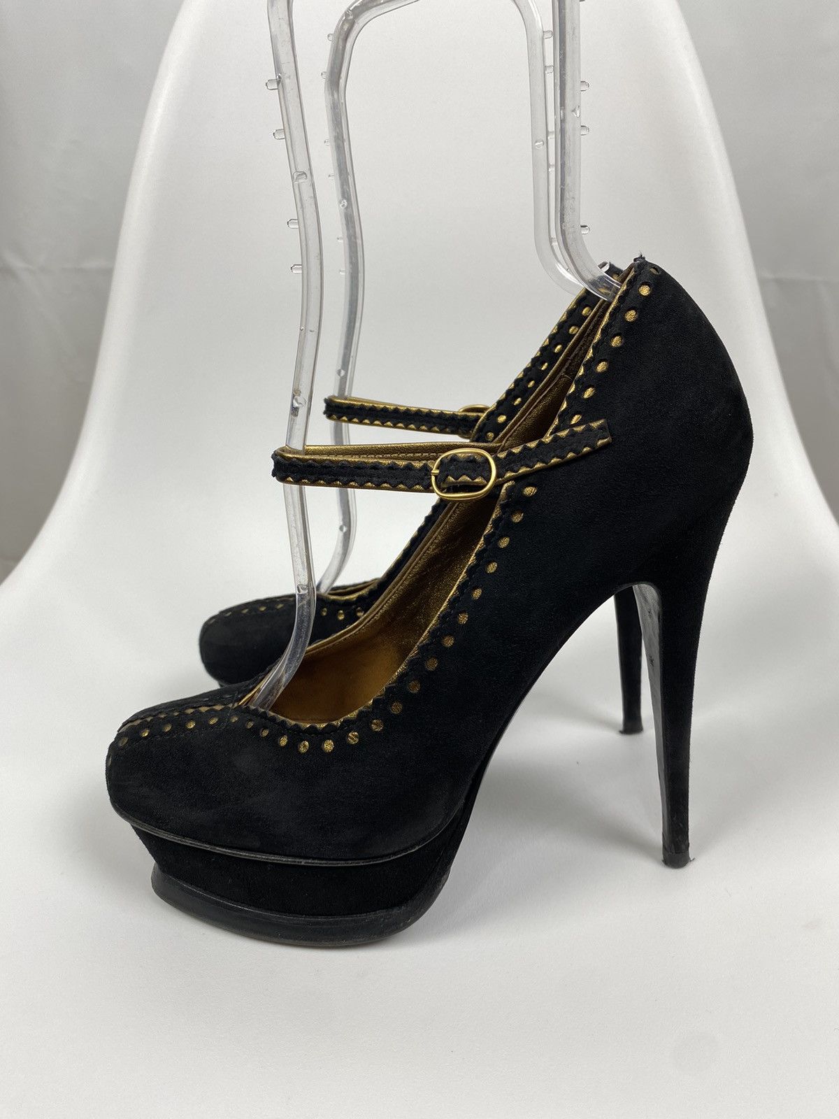 Yves Saint Laurent Yves Saint Laurent Suede Platform Heels size 39 Size US 8 / IT 38 - 4 Thumbnail