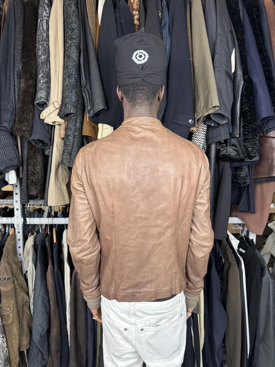 Rick Owens Rick Owens Camel Brown Avant-Garde Lamb Leather Jacket Size US S / EU 44-46 / 1 - 4 Thumbnail